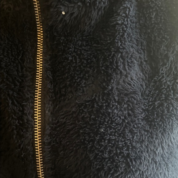 Umgee Navy Fleece Zip-Up Vest With gold zipper size large - Picture 2 of 7